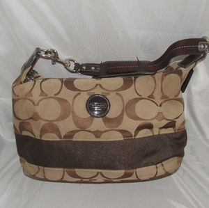 Brown and Tan Coach Handbag
